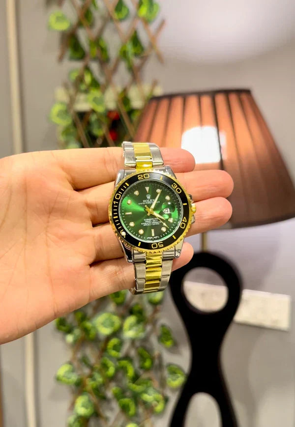 Rlx Oyster Perpetual | Premium Green and Gold with Date Adjuster