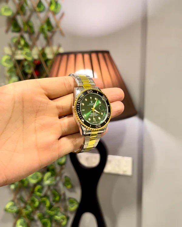 Rlx Oyster Perpetual | Premium Green and Gold with Date Adjuster