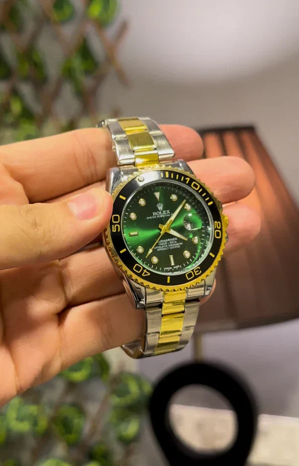 Rlx Oyster Perpetual | Premium Green and Gold with Date Adjuster