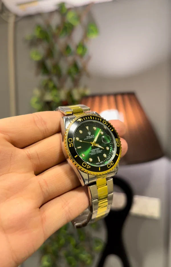 Rlx Oyster Perpetual | Premium Green and Gold with Date Adjuster