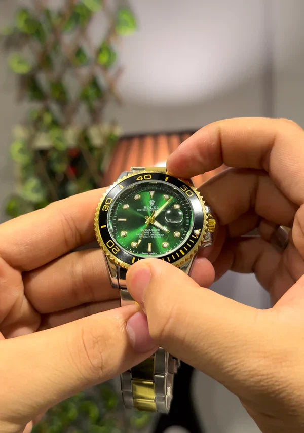 Rlx Oyster Perpetual | Premium Green and Gold with Date Adjuster