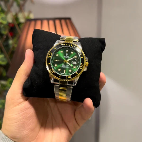 Rlx Oyster Perpetual | Premium Green and Gold with Date Adjuster