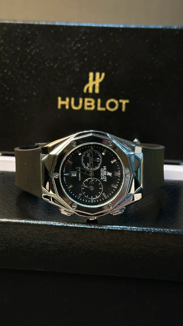 Hublot Geneve Automatic | Original Silver Metal Dial with Master Lock and Date Adjuster